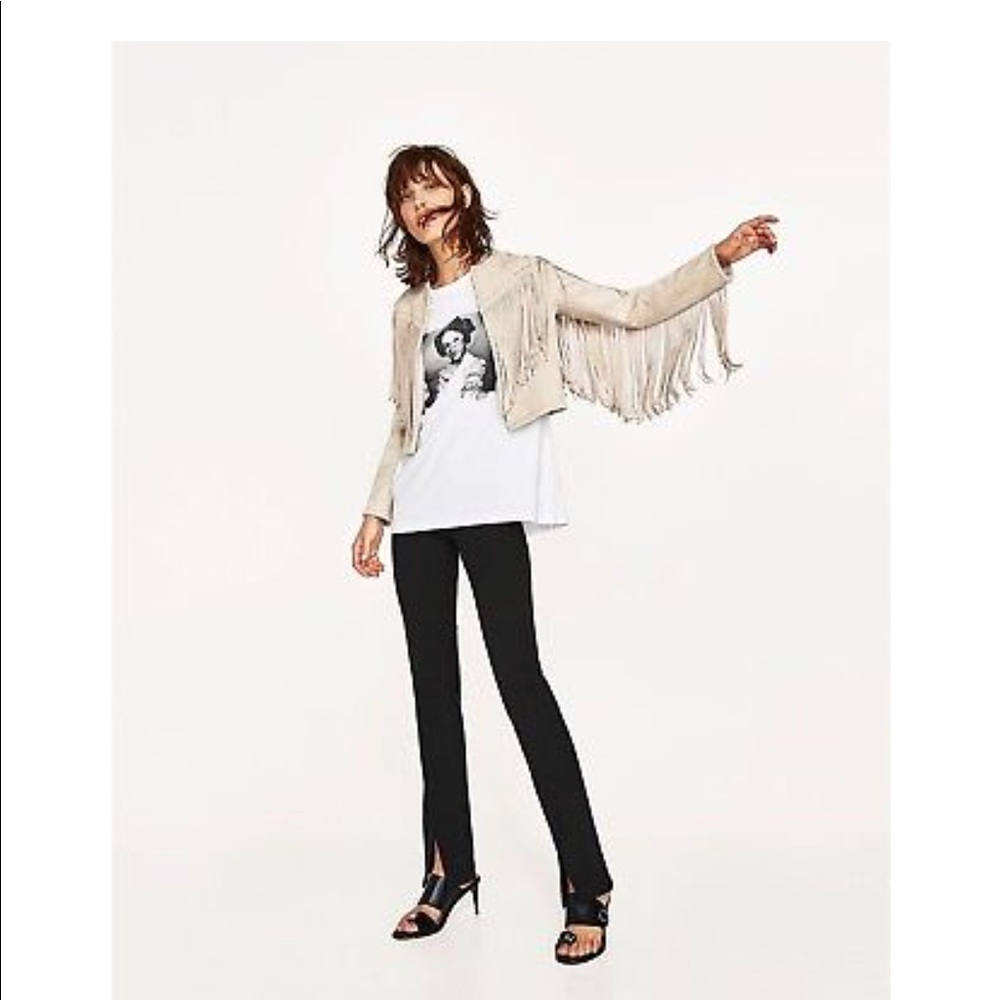 ZARA FRINGE COAT